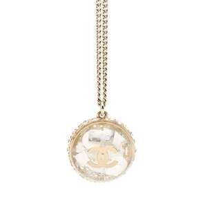 CHANEL Gold Logo Necklace